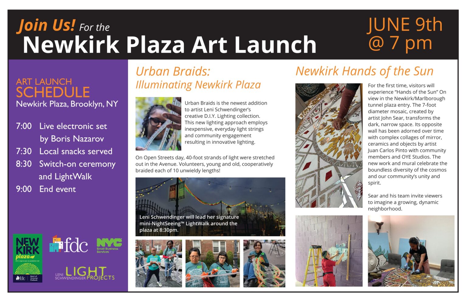 Grand Reveal Urban Braids Illuminating Newkirk Plaza FDC